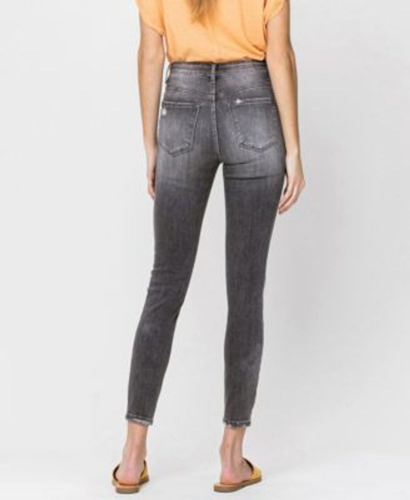 Women's High Rise Distressed Crop Skinny Jeans