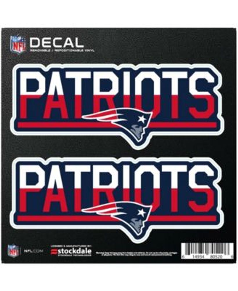 Stockdale Multi New England Patriots 6 x 6 Two-Tone Repositionable Decal,  Pack of 2