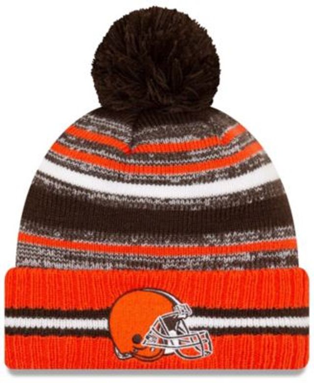 Men's New Era Black/Orange Cincinnati Bengals 2021 NFL Sideline Sport  Official Pom Cuffed Knit Hat