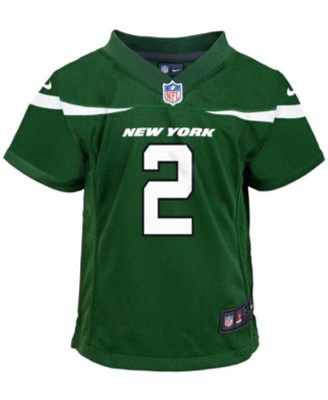 Youth Nike Zach Wilson Gray New York Jets Inverted Team Game Jersey