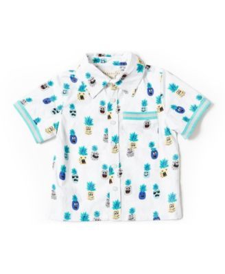 Toddler Boys Pineapple Button-Up Shirt