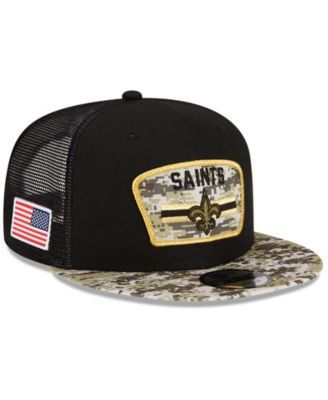 Lids New Orleans Saints New Era 2021 Salute To Service Trucker 9FORTY  Snapback Adjustable Hat - Black/Camo