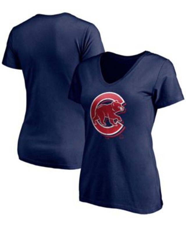 Women's Fanatics Branded Red Chicago Cubs Team Lockup V