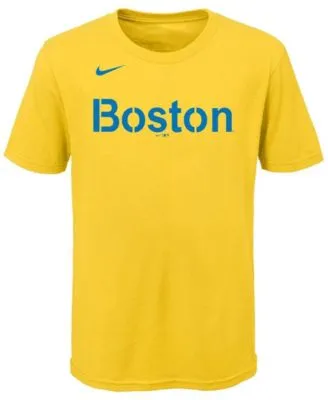 Nike Men's Rafael Devers Gold, Light Blue Boston Red Sox 2021 City