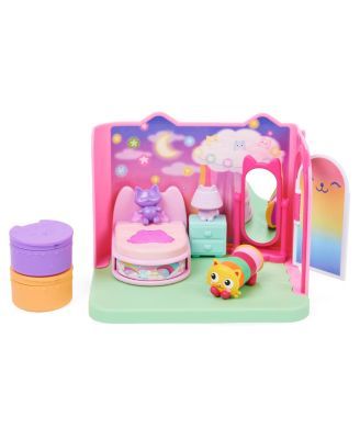 DreamWorks Gabby’s Dollhouse, Sweet Dreams Bedroom with Pillow Cat Figure