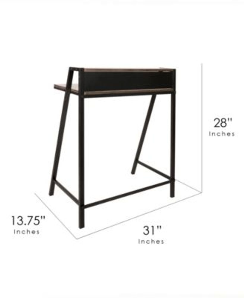 Wood Portable Compact Home Office Desk with Mini Hutch