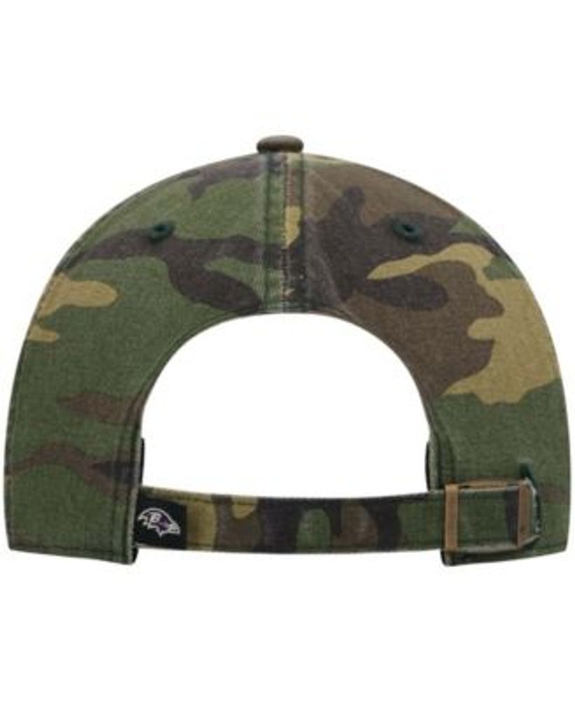 Men's '47 Camo Baltimore Ravens Woodland Clean Up Adjustable Hat