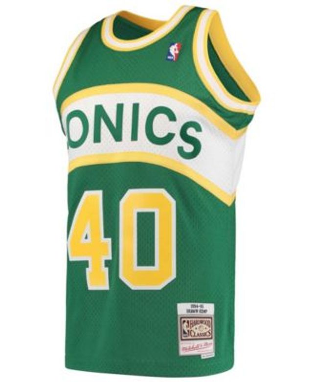 Men's Mitchell & Ness Shawn Kemp Green Seattle SuperSonics Slam Player Tank  Top