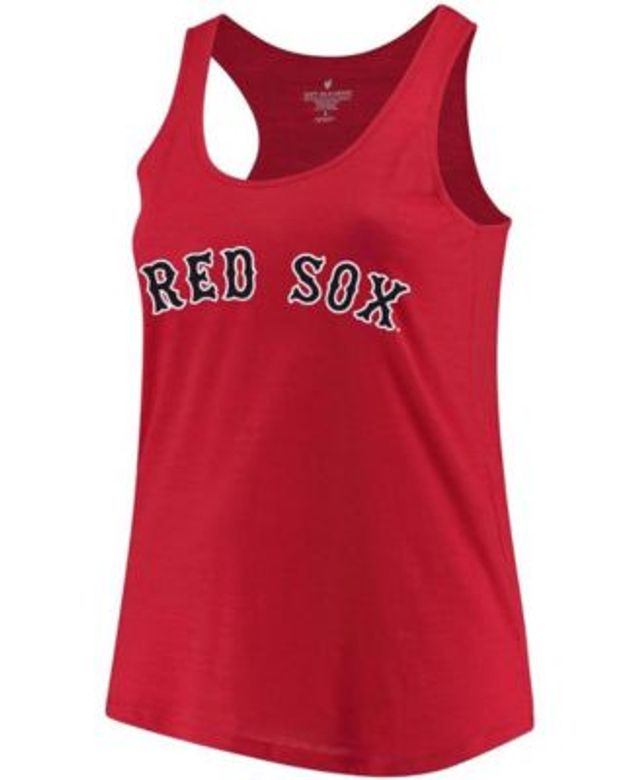 SOFT AS A GRAPE Women's Soft as a Grape Red Washington Nationals Plus Size  Swing for the Fences Racerback Tank Top