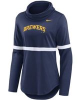 Nike Women's Nike Navy Milwaukee Brewers Club Lettering Fashion Pullover  Performance Sweatshirt