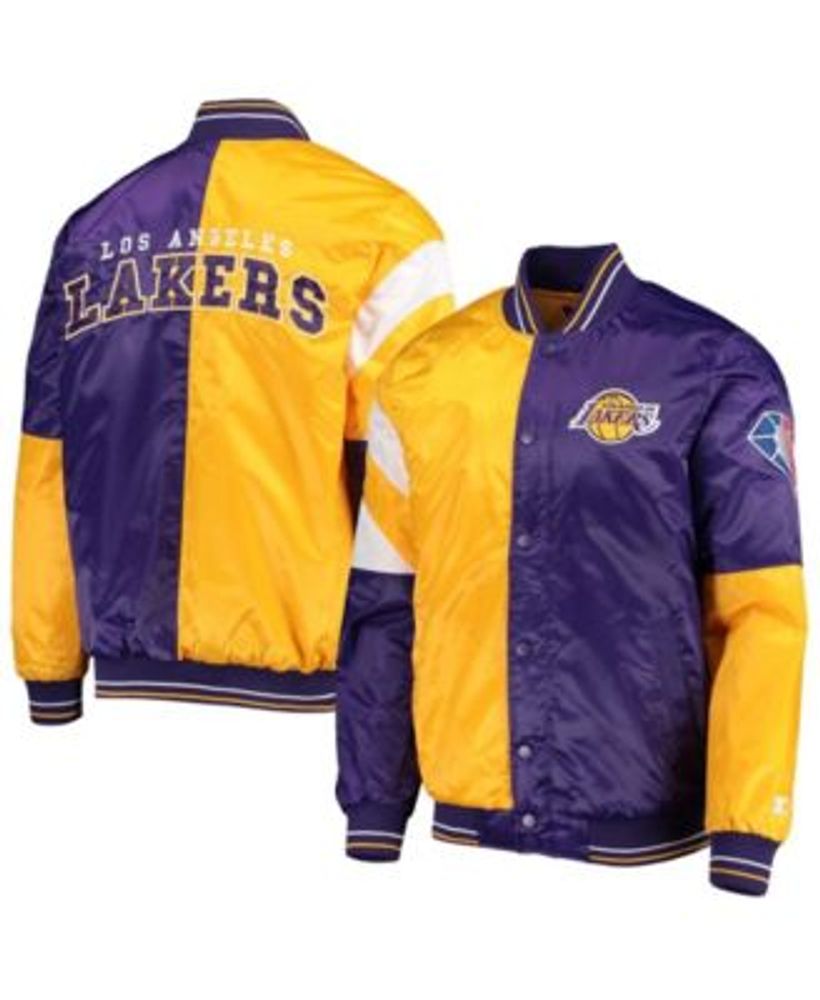 Men's Los Angeles Lakers Starter Purple/Gold The Maximum Hoodie Full-Zip  Jacket