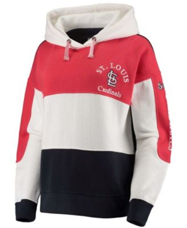 Women's Refried Apparel White/Red St. Louis Cardinals Cropped Pullover  Hoodie