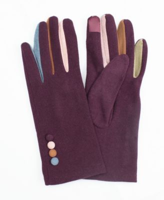 Women's Finger Pop Color Jersey Touchscreen Gloves