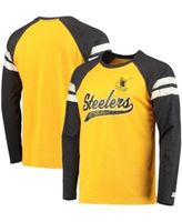 New Era Men's Black, Gold Pittsburgh Steelers Big and Tall League Raglan  Long Sleeve T-shirt - Macy's