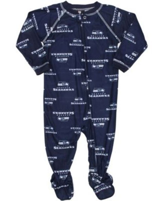 Houston Texans Infant Piped Raglan Full Zip Coverall - Navy Blue