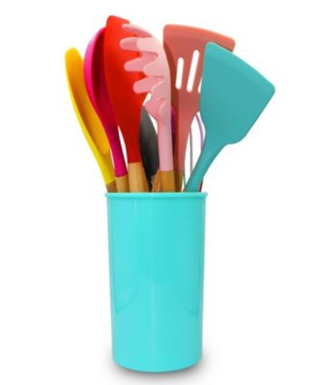 Zulay Kitchen Non Stick Nylon Kitchen Utensil Set With Rotating