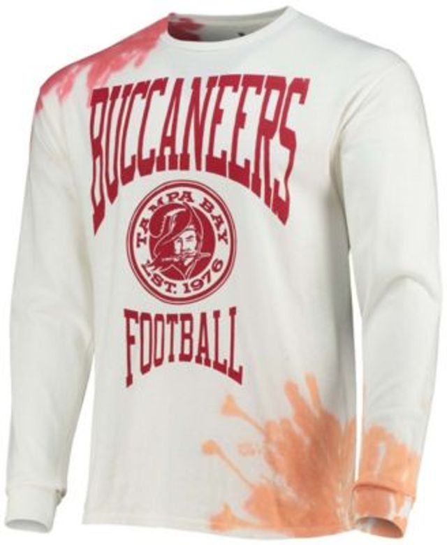 Men's Nike White/Orange Tampa Bay Buccaneers Throwback Raglan Long Sleeve T-Shirt Size: Medium