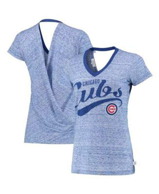 New York Mets Touch Women's Hail Mary V-Neck Back Wrap T-Shirt - Royal