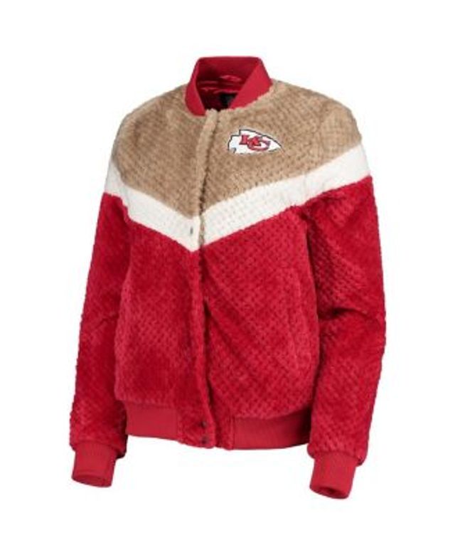 Women's WEAR by Erin Andrews Red/White Kansas City Chiefs Full-Zip Varsity  Jacket