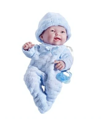 Mini La Newborn 9.5" Real Boy Baby Doll Blue Outfit