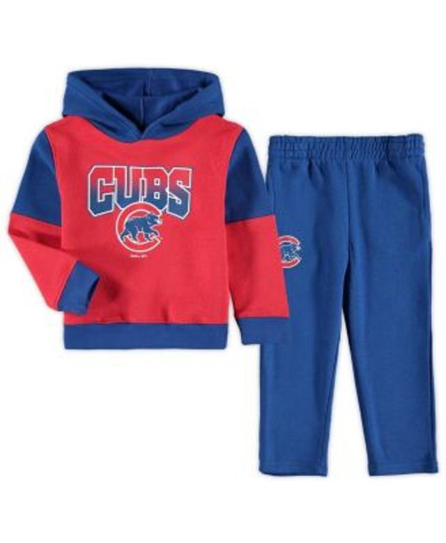 Outerstuff Youth Royal/Heather Gray New York Giants Double Up Pullover Hoodie & Pants Set