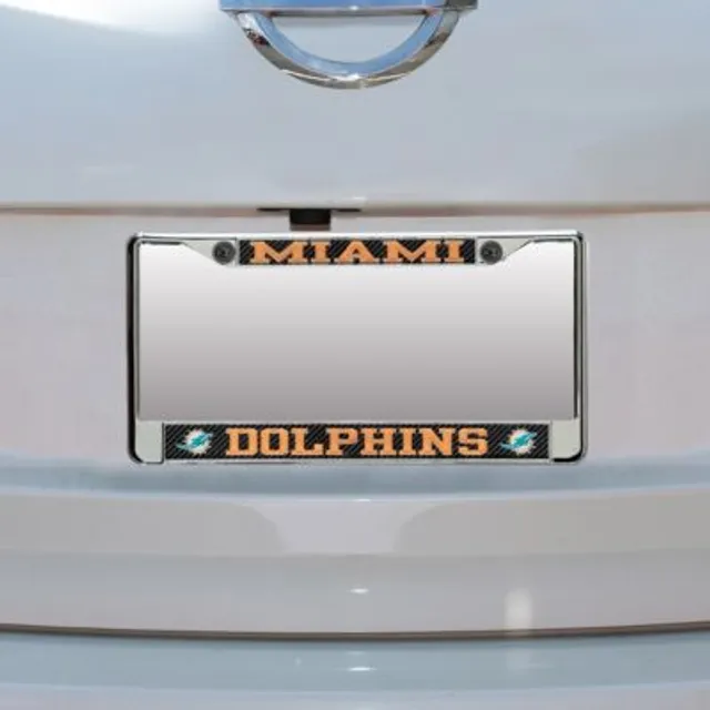 Miami Dolphins License Plate Laser Cut Silver