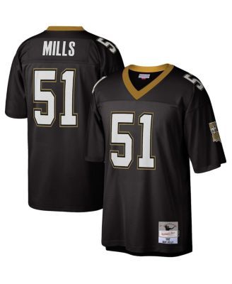 Men's Nike Sam Mills Black Carolina Panthers Retired Player Rflctv Limited Jersey Size: Small