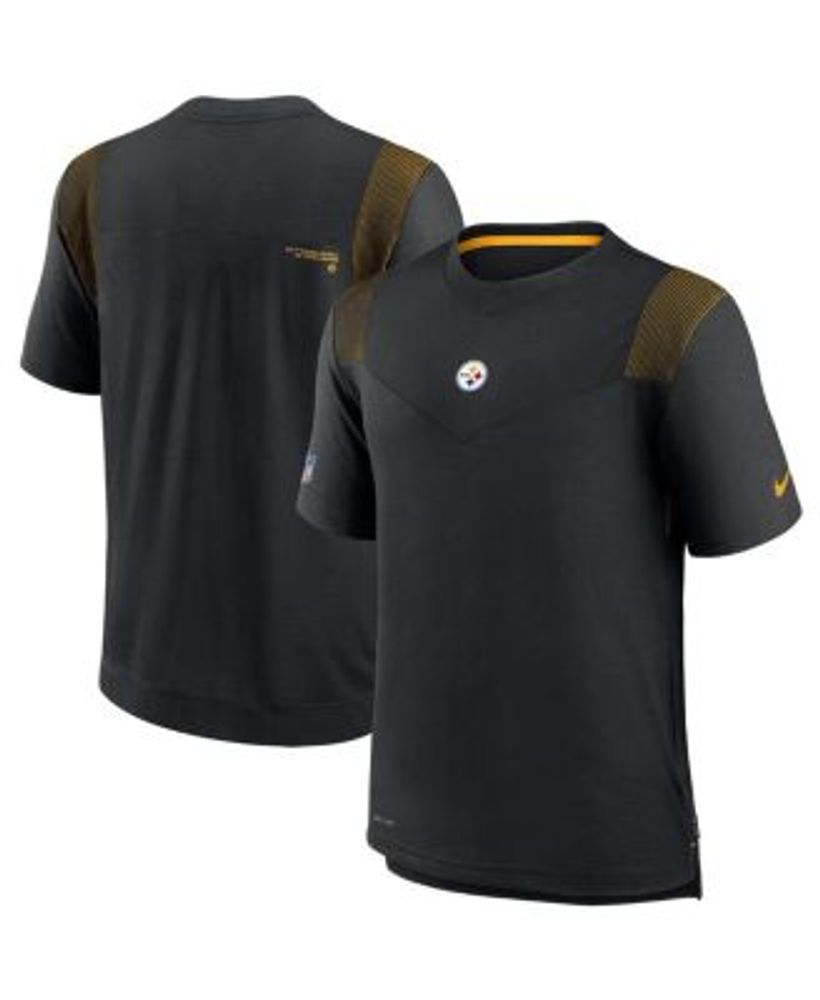 Nike Men's Pittsburgh Steelers Sideline Player Long Sleeve T-Shirt - Black - S (Small)