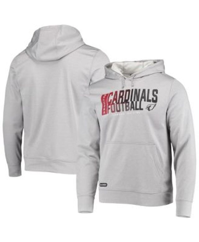 Men's Fanatics Branded Heathered Gray/Cardinal Arizona Cardinals by Design Raglan Pullover Hoodie