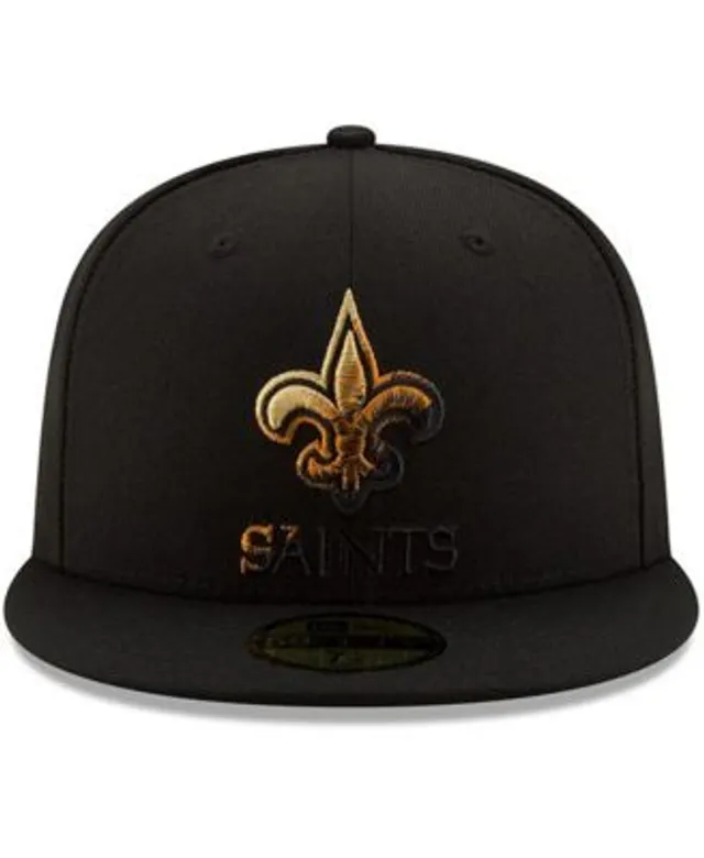 Men's New Era Cream Orleans Saints Chrome Color Dim 59FIFTY Fitted Hat