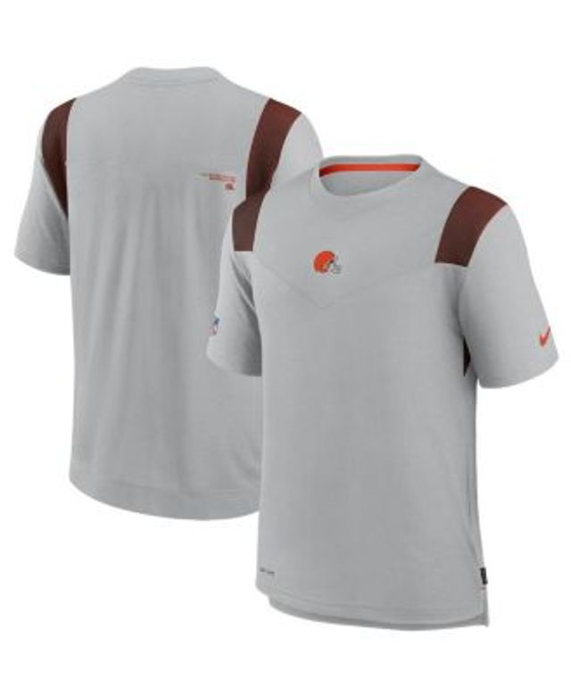 Nike / Men's Cleveland Browns Dri-FIT Brown Long Sleeve Raglan T-Shirt