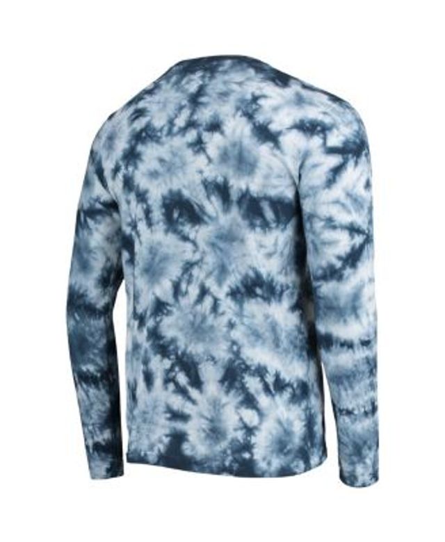 New Era Men's College Navy Seattle Seahawks Tie-Dye Long Sleeve T-shirt