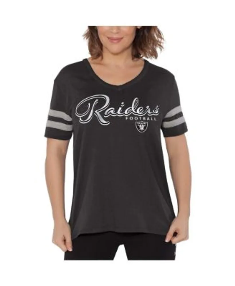 Women's Fanatics Branded Black New Orleans Saints Plus Size Drop Back V-Neck T-Shirt