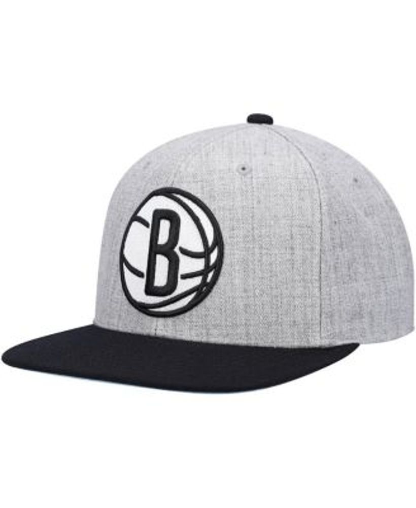 Men's Mitchell & Ness Black/Light Blue Brooklyn Nets Pastel Snapback Hat