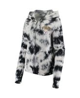 Dallas Cowboys New Era Women's Tie Dye Fleece Full-Zip Hoodie - Navy