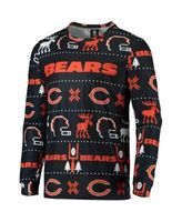 Chicago Bears Navy Holiday Wordmark Ugly Pajama Set