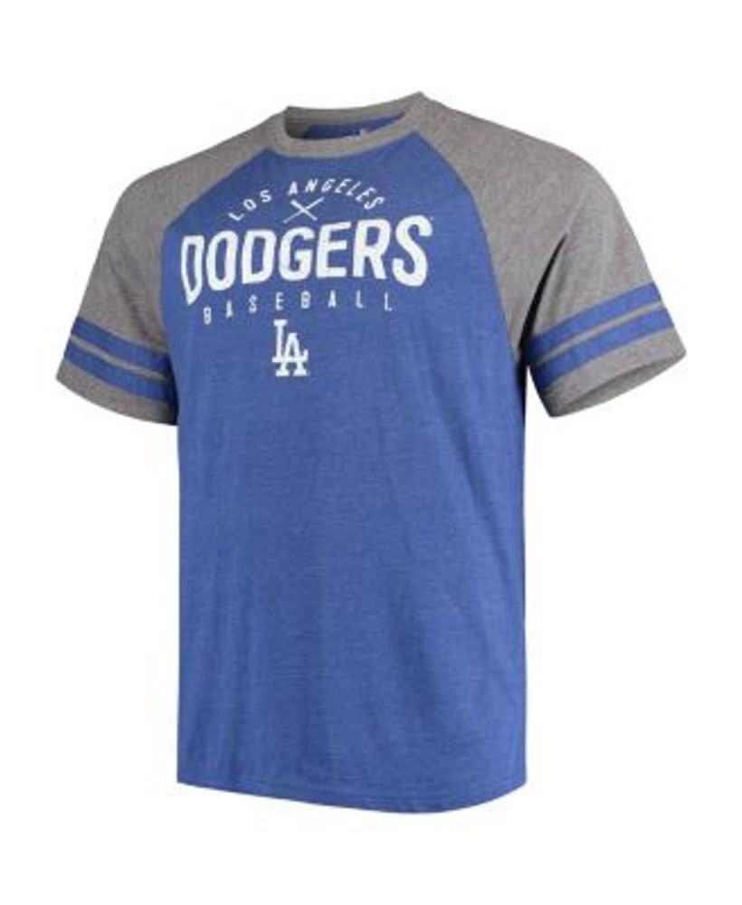 Profile Men's Heathered Royal Los Angeles Dodgers Big & Tall Two Stripe  Raglan Tri-Blend T-shirt - Macy's