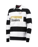 Tommy Hilfiger Men's Black, White San Francisco 49ers Varsity Stripe Rugby  Long Sleeve Polo Shirt - Macy's