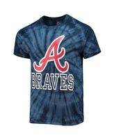 Youth Navy Atlanta Braves Tie-Dye T-Shirt Size: Extra Large