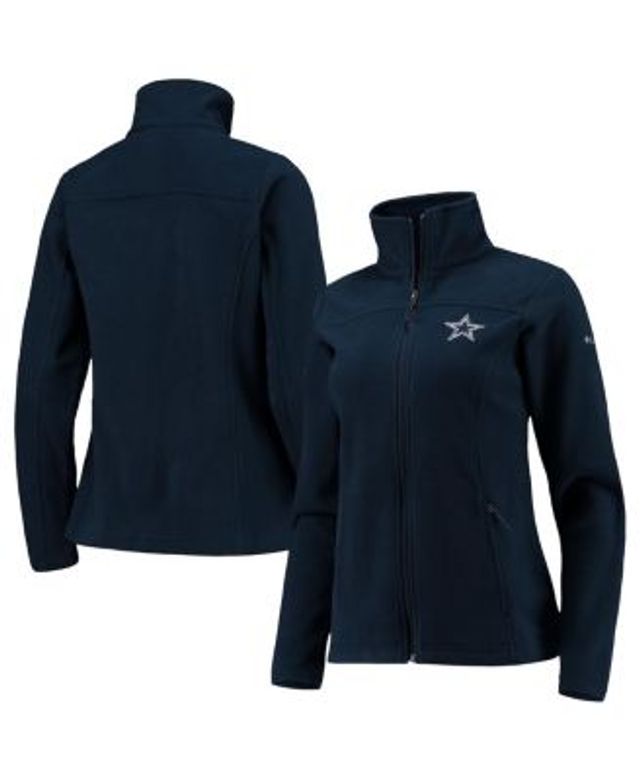 Women's MSX by Michael Strahan White/Navy Dallas Cowboys Willow Quilted  Hoodie Full-Zip Jacket