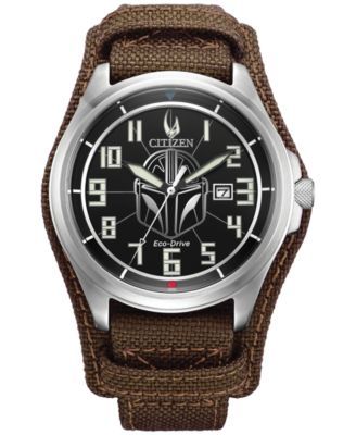 The Mandalorian Brown Leather Strap Watch 44mm