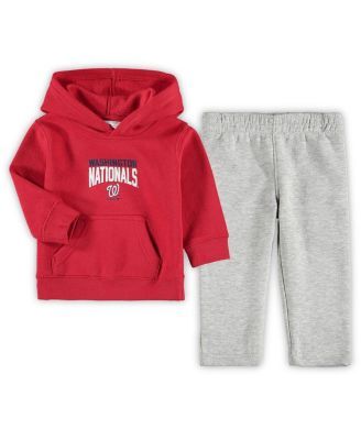 Outerstuff Infant Boys and Girls Red, Heather Gray Boston Red Sox Ground  Out Baller Raglan T-shirt Shorts Set