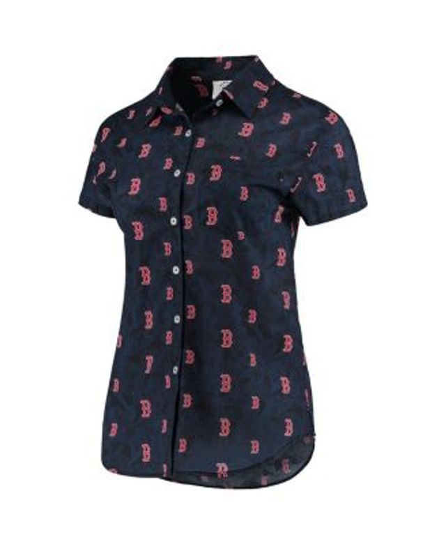 Forever Collectible Astros Tonal Print Button-Up Shirt - Women's