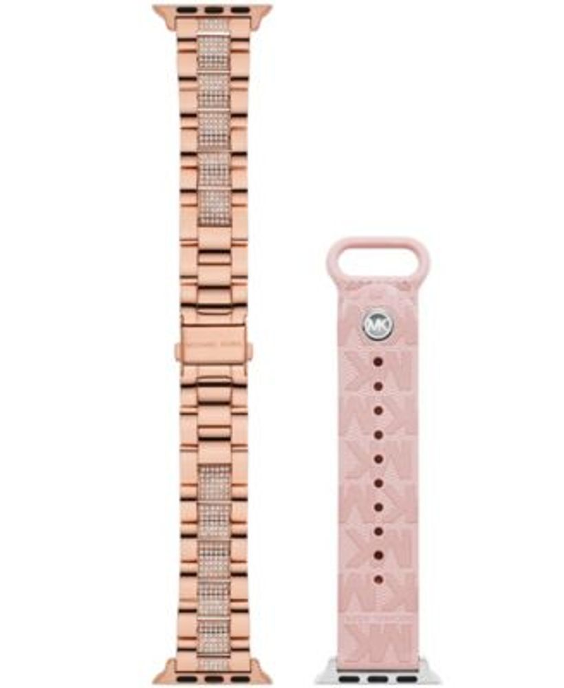 Michael Kors Blush Rubber and Rose Gold-Tone Stainless Steel 2-Piece  Interchangeable Band Set for Apple Watch 38mm and 40mm | Connecticut Post  Mall