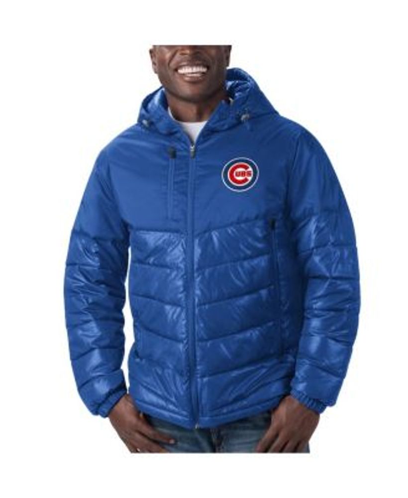 Men's Royal Chicago Cubs Storm Hoodie Full-Zip Puffer Jacket