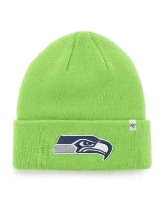 Men's New Era Neon Green Seattle Seahawks Color Pack Brights 59FIFTY Fitted Hat