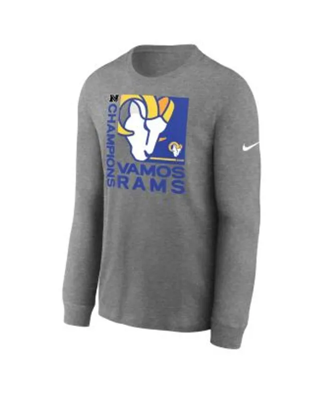 Nike Women's Heather Charcoal Los Angeles Rams 2021 Super Bowl Champions  Locker Room Trophy Collection T-Shirt