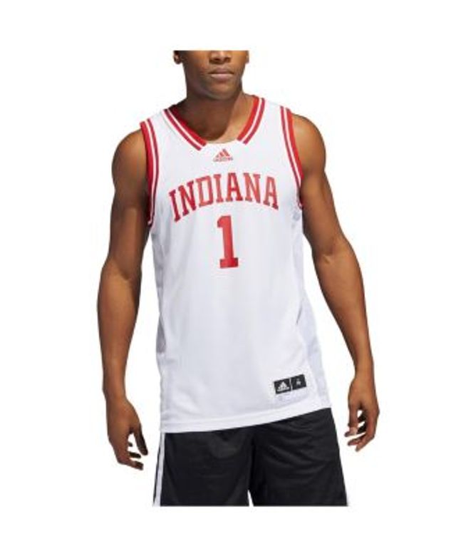 Men's Adidas #1 Crimson Indiana Hoosiers Team Swingman Basketball Jersey