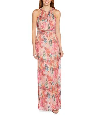 Printed Halter Gown