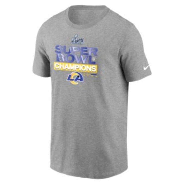 Men's Nike Heather Charcoal Los Angeles Rams 2-Time Super Bowl Champions Long Sleeve T-Shirt Heathered Charcoal